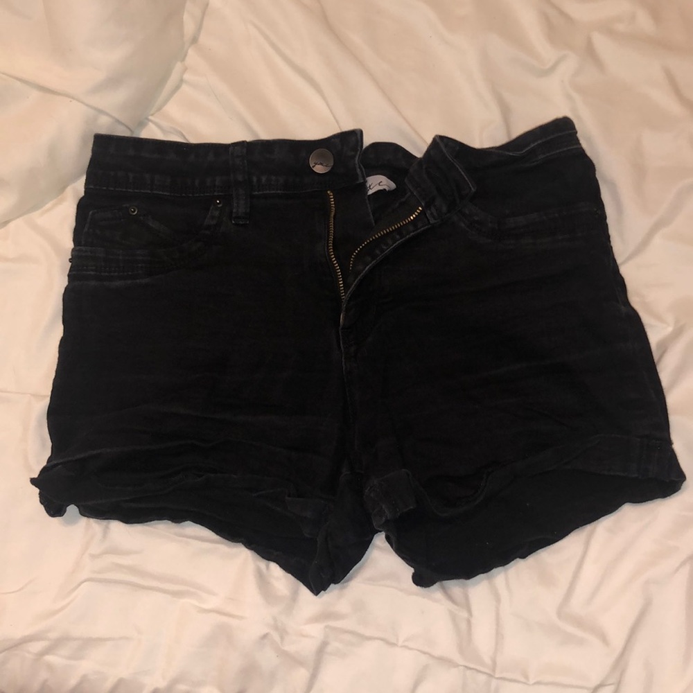 Black Jean shorts